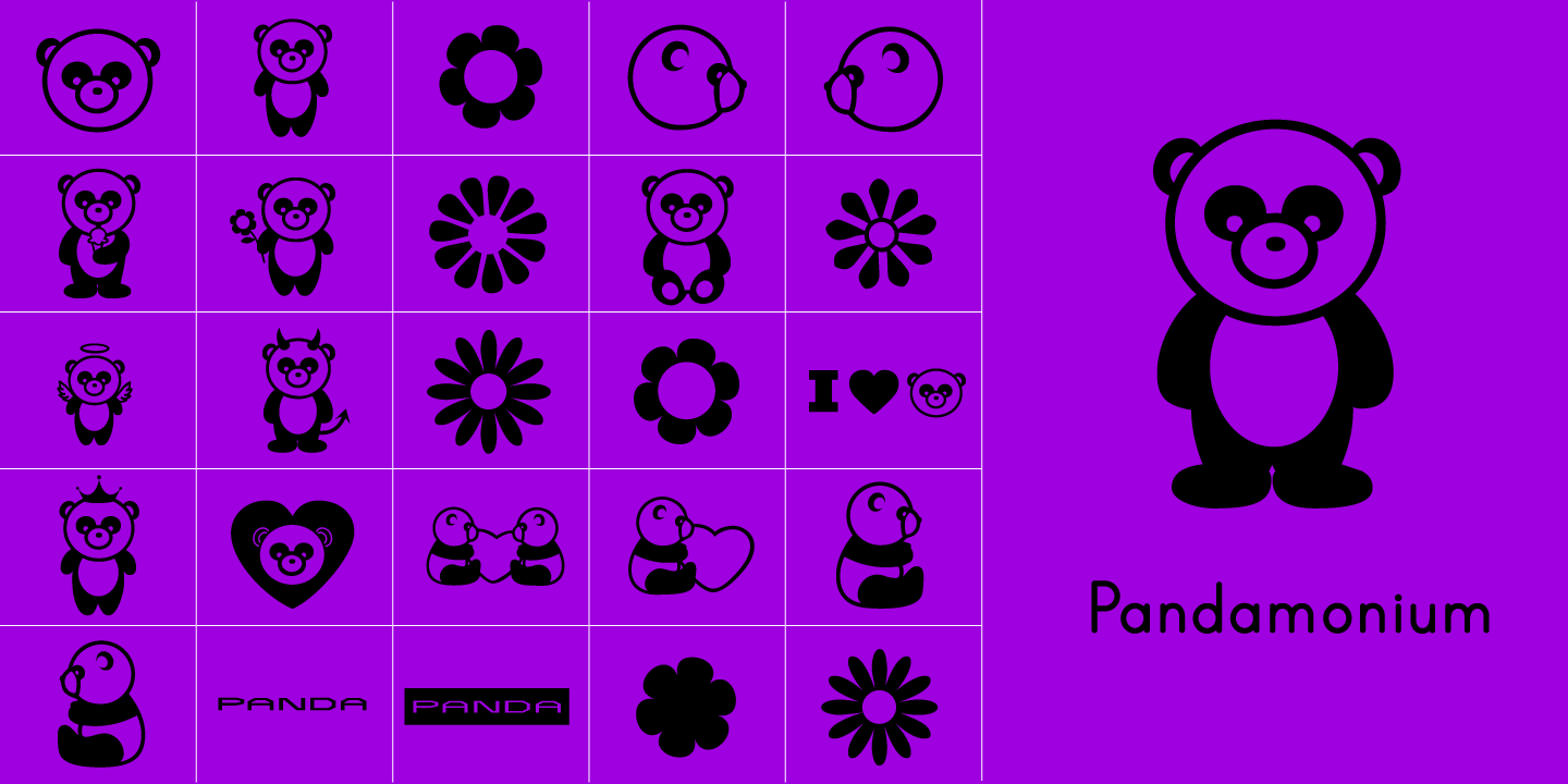 examples of the Pandamonium typeface