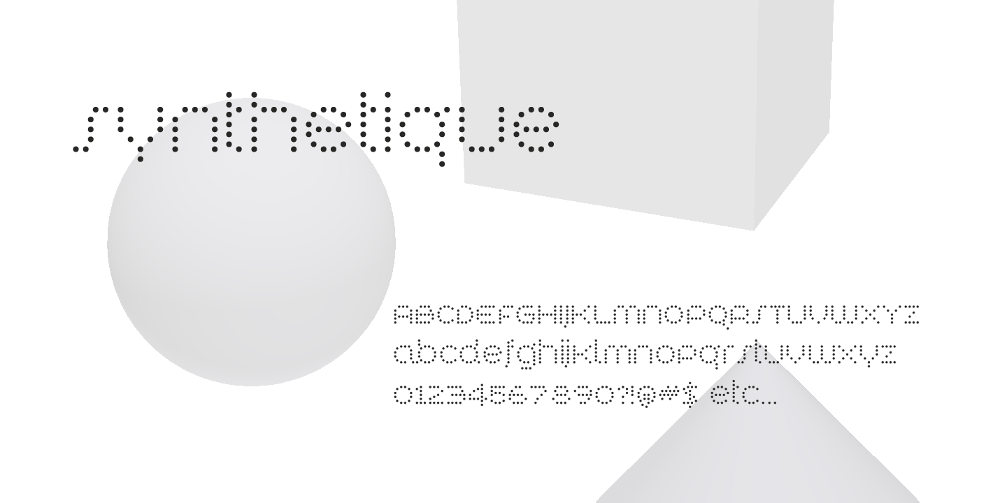 examples of the Synthetique typeface