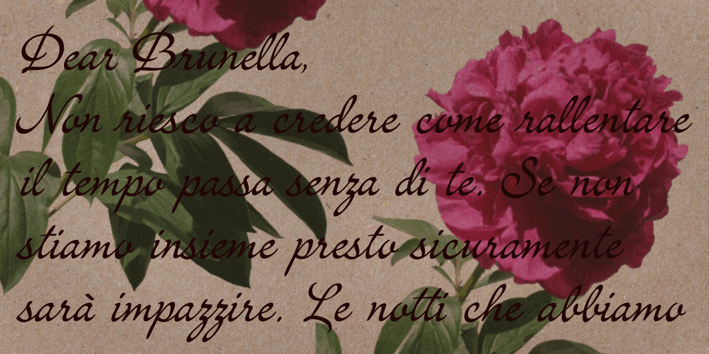 examples of the Italian Hand typeface